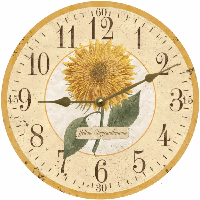 Rustic Floral Clock – Country Cottage Clock