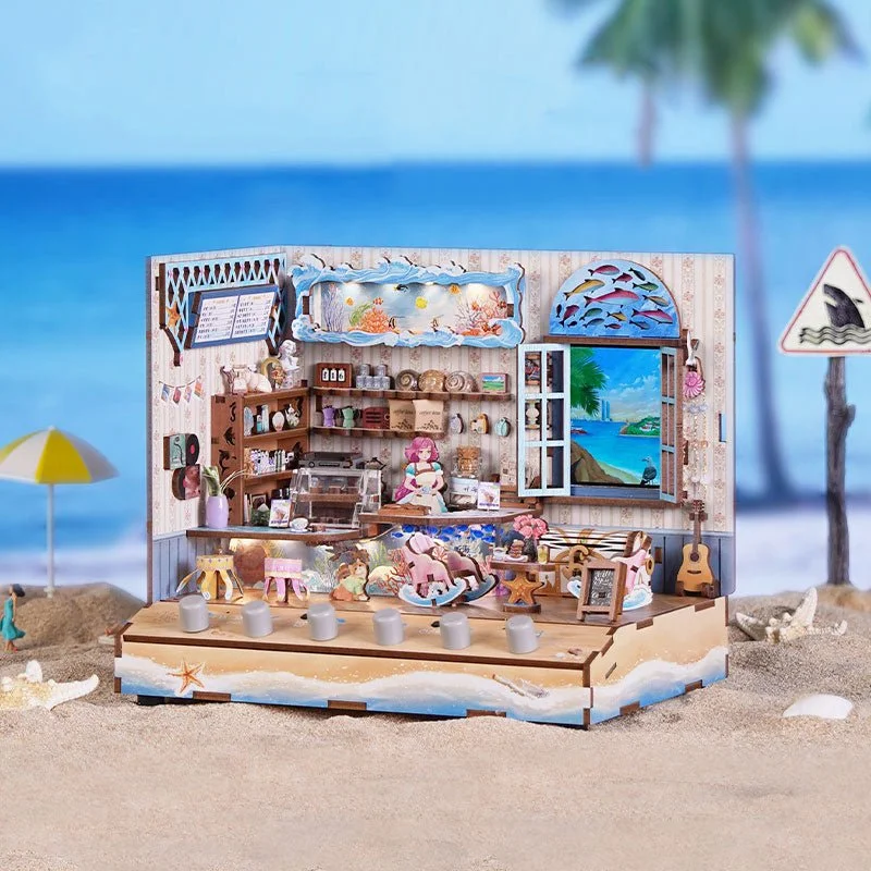 Seaside Cafe TechArt 3D DIY Music Box