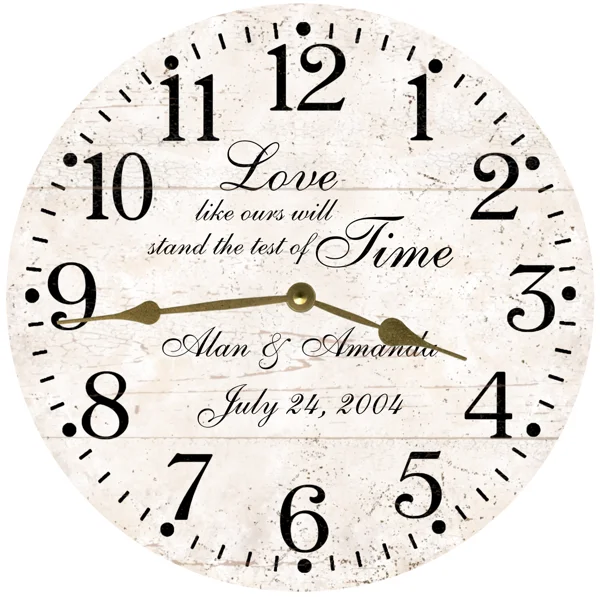 Test of Time Wedding Clock