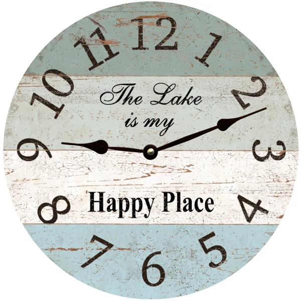 The Lake Is My Happy Place Clock