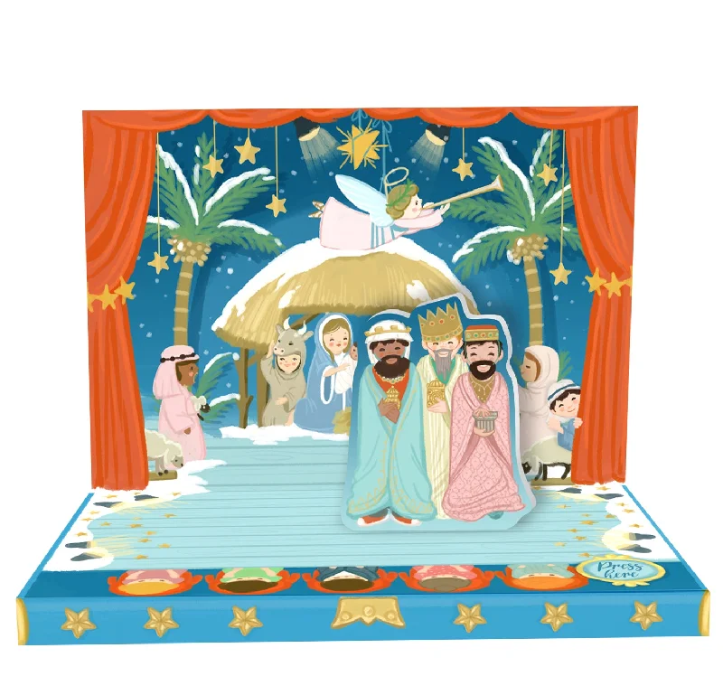 The Little Nativity Music Box Card Novelty Dancing Musical Christmas Card