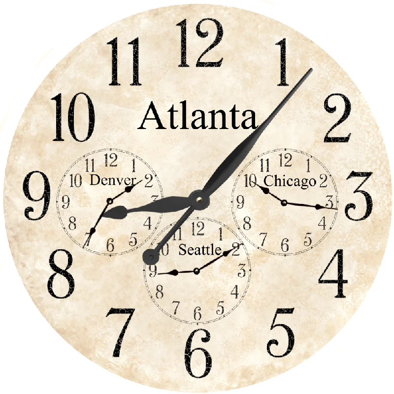 Time Zone Clock - Multiple Time Zone Personalized Clock