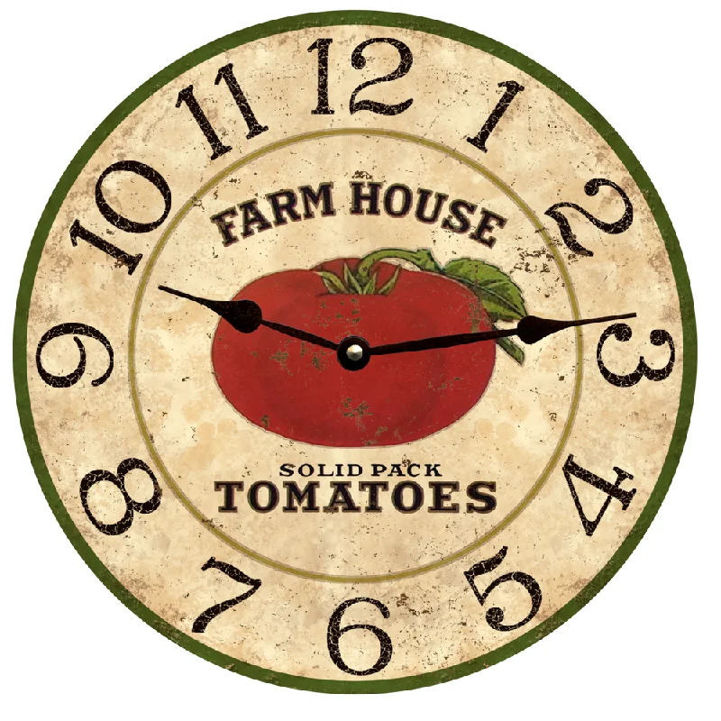 Tomato Clock- Harvest Clock- Country Kitchen Clock