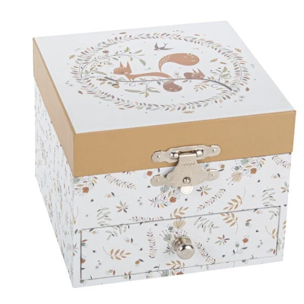 Trousselier Music Box-  Squirrel in Meadow