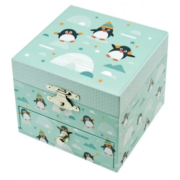 Trousselier Photoluminescent Music Box Penguin - Glow in dark