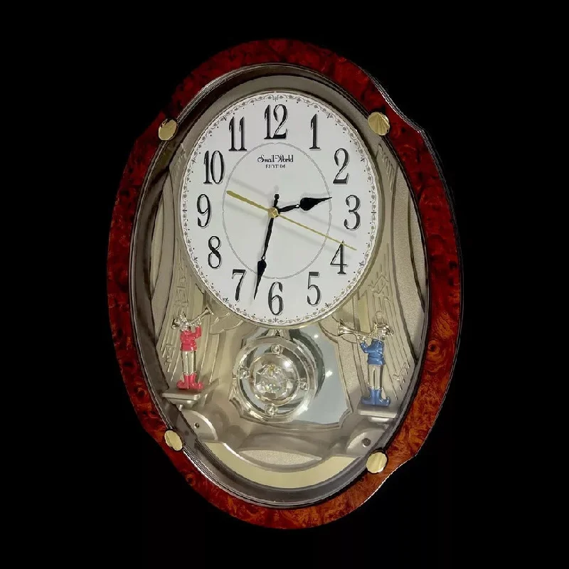 Rhythm "Trumpet Duet" Musical Motion Decorative Pendulum Wall Clock - 4MJ403WU23