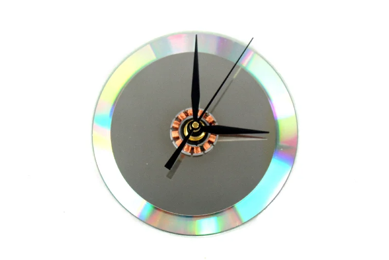 Upcycled Dual Disk Platter Hard Drive Wall & Desk Clock - Gift for geeks - gift for IT