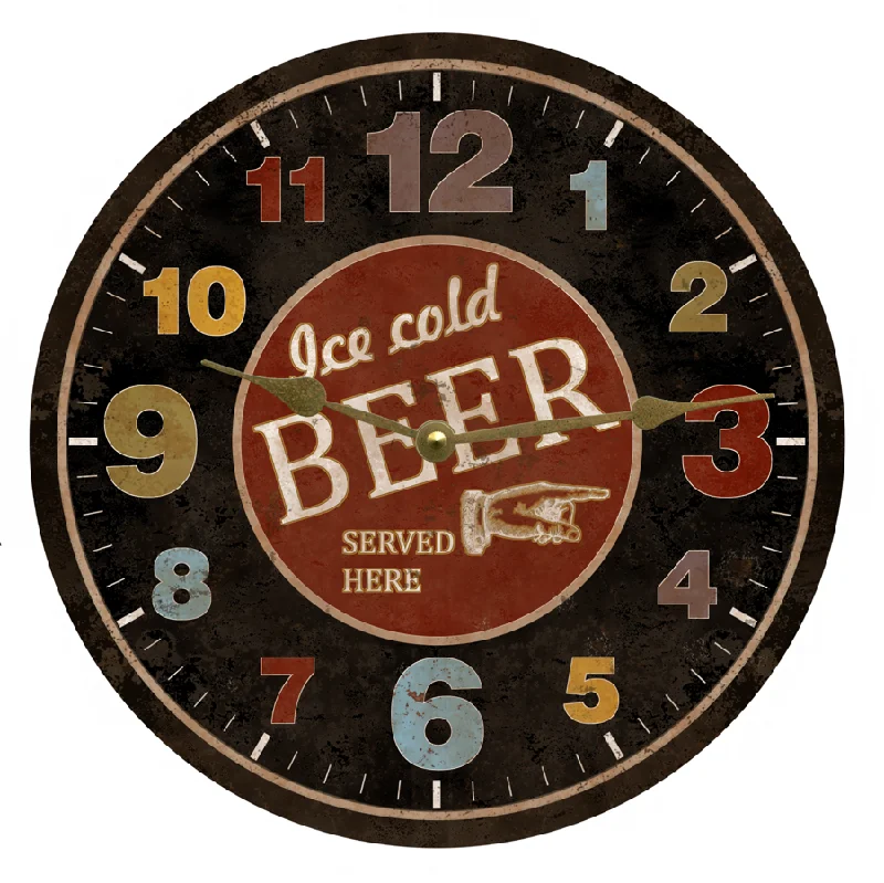 Vintage Style Rustic Beer Clock