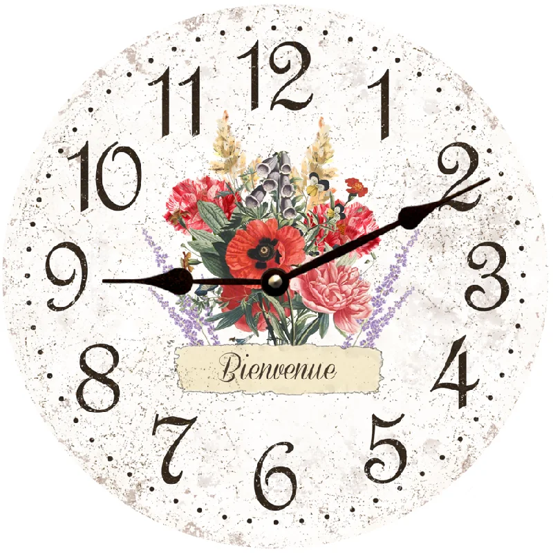 Wildflower Clock- French Clock- French Bouquet Clock