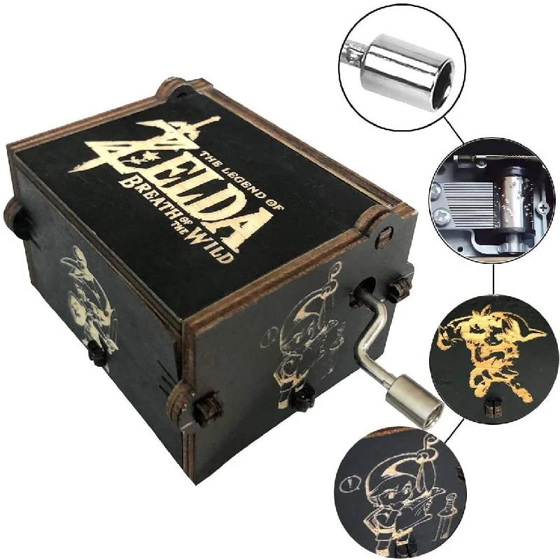 Zelda Music Box Handcrafted music box Wooden (Black)