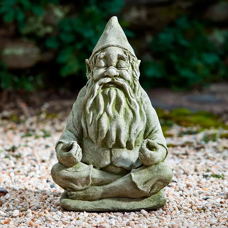 USA-Made Handcrafted Stone Big Fred Gnome Garden Statue