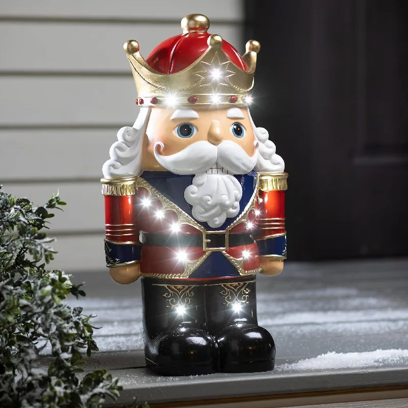 Indoor/Outdoor Lighted Nutcracker Shorty Statue