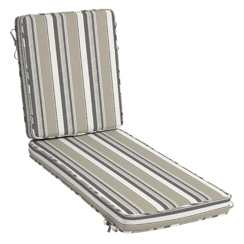 Taupe Grey Linen Stripe