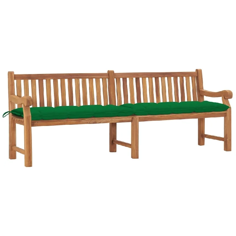 Garden Bench with Cushion 94.5" Solid Teak Wood