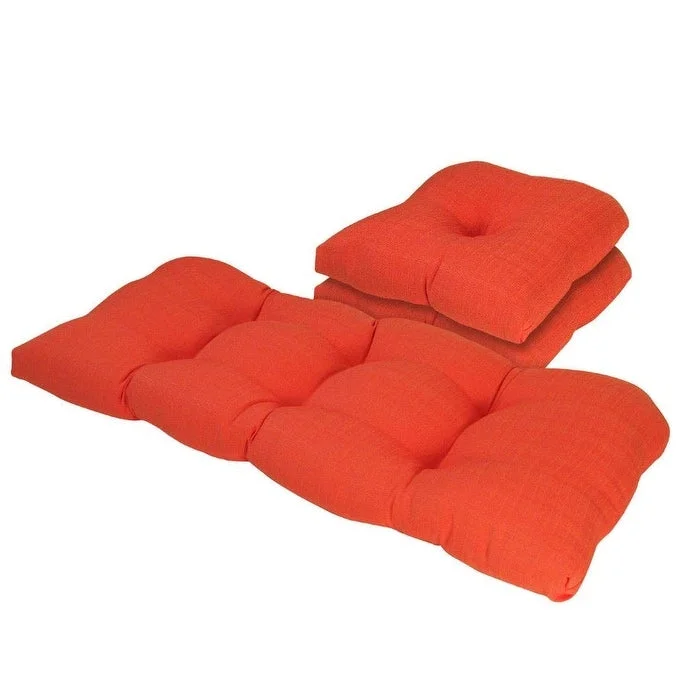 Outdoor Solid Watermelon 3 Piece Cushion Set - 19"x44", 19"x19"