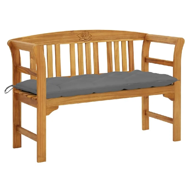 Patio Bench with Cushion 47.2" Solid Acacia Wood