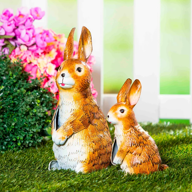 PAIR METAL RABBITS