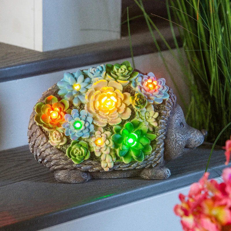 Solar Resin Succulent Hedgehog