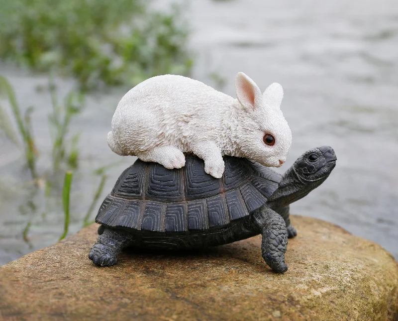 Tortoise and Hare Playing Statue