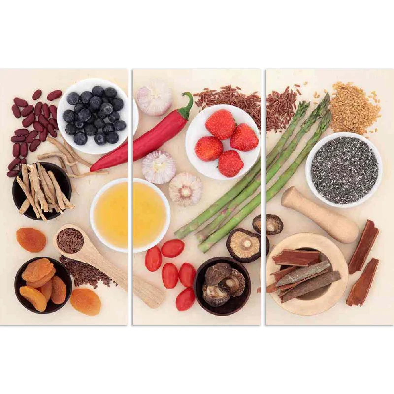 ArtzFolio Artwork of Super Foods Split Art Painting Panel on Sunboard