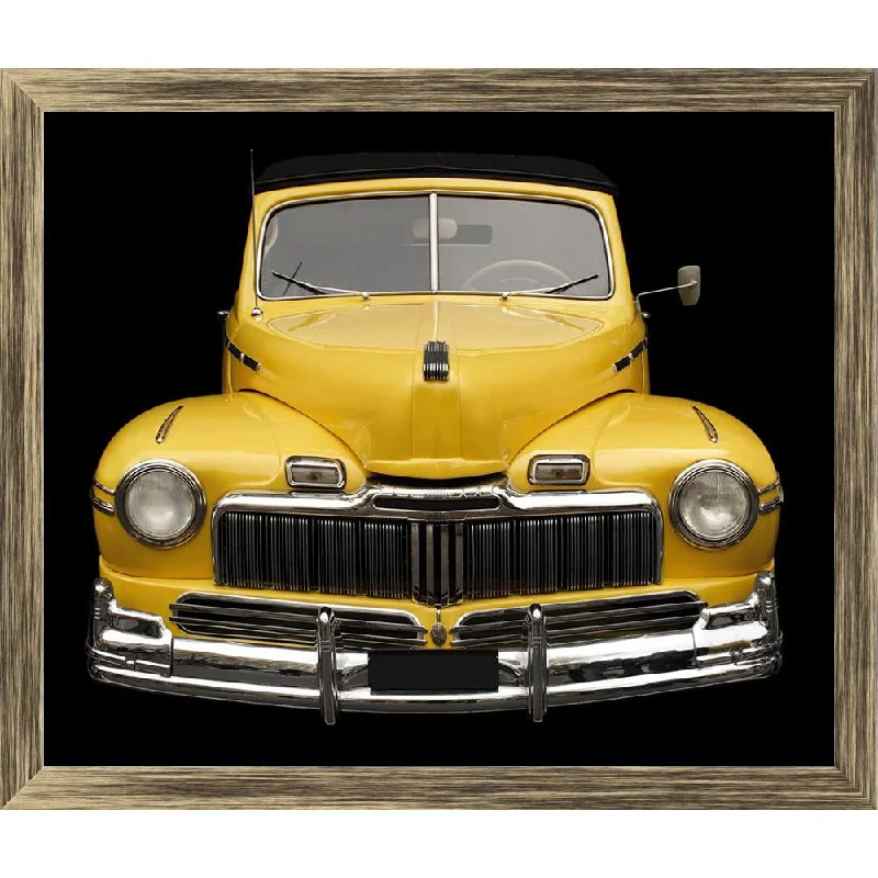 ArtzFolio Image of an Antique Classic Car Canvas Painting Synthetic Frame