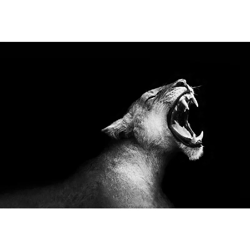 ArtzFolio Lion Roaring Unframed Paper Poster