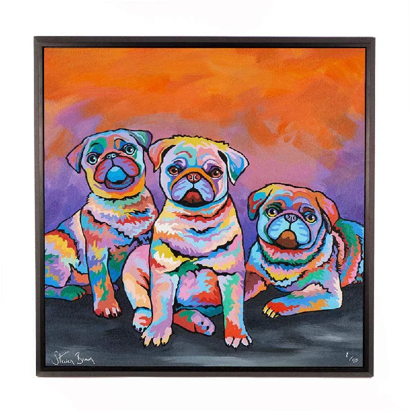 Scotty, Billy & Pugz McDug - Framed Limited Edition Aluminium Wall Art