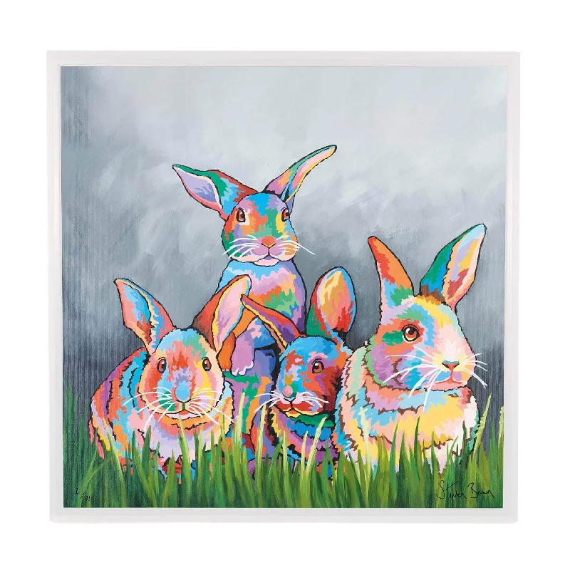 The McBunnies - Framed Limited Edition Aluminium Wall Art